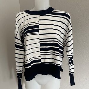 Topshop Navy and White Striped Knit